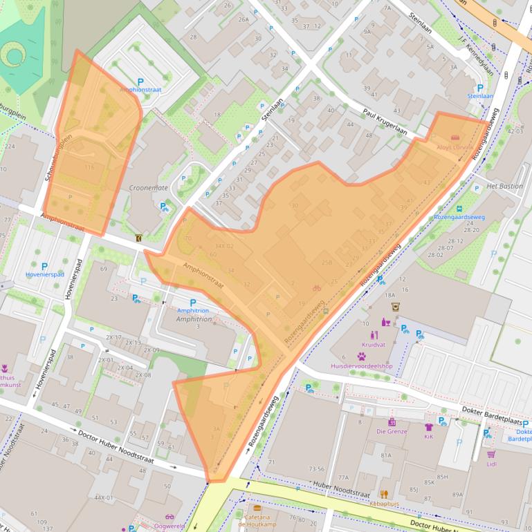 Kaart van postcodegebied 7001DN.