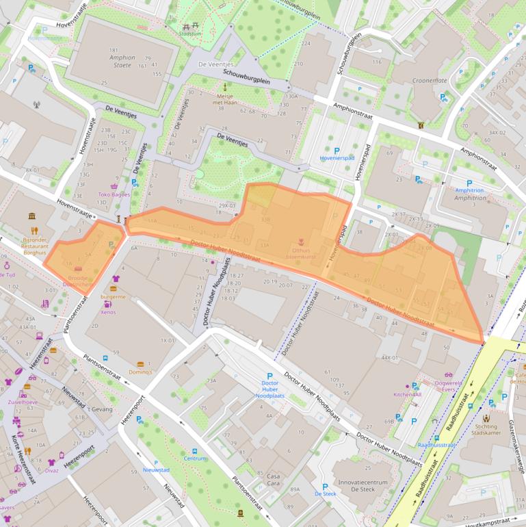 Kaart van postcodegebied 7001DS.