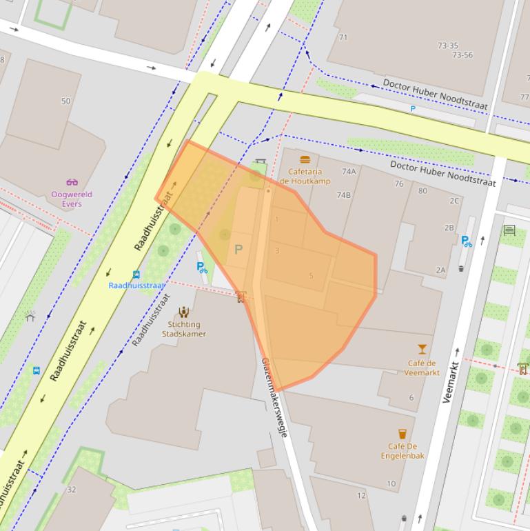 Kaart van postcodegebied 7001EG.