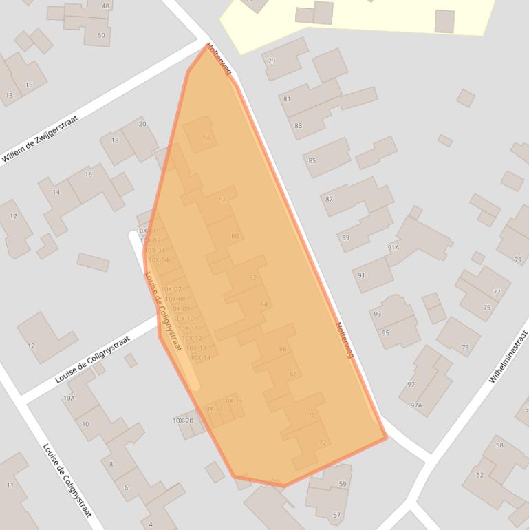 Kaart van postcodegebied 7001EM.