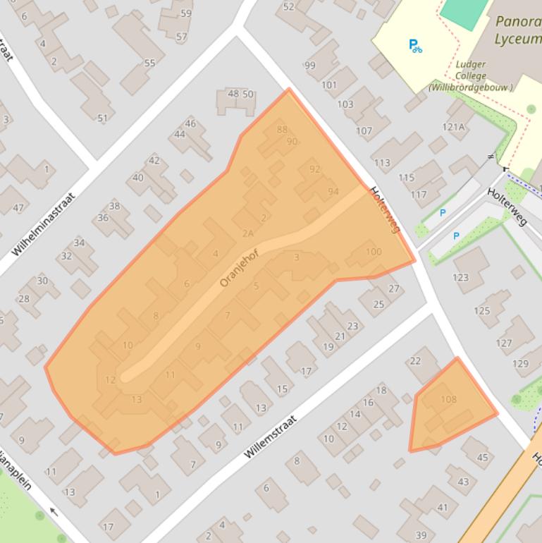 Kaart van postcodegebied 7001EN.