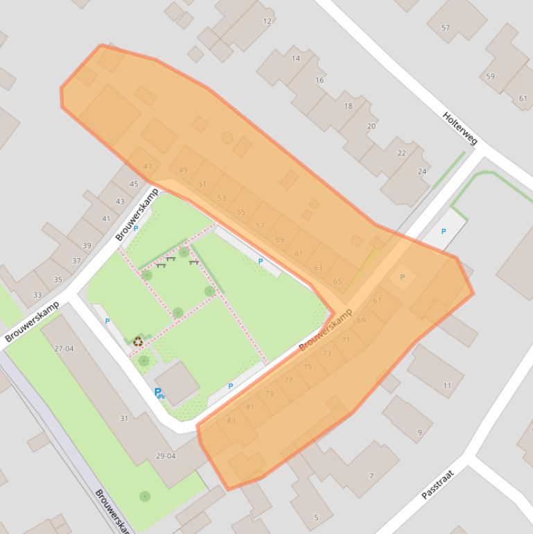 Kaart van postcodegebied 7001ER.