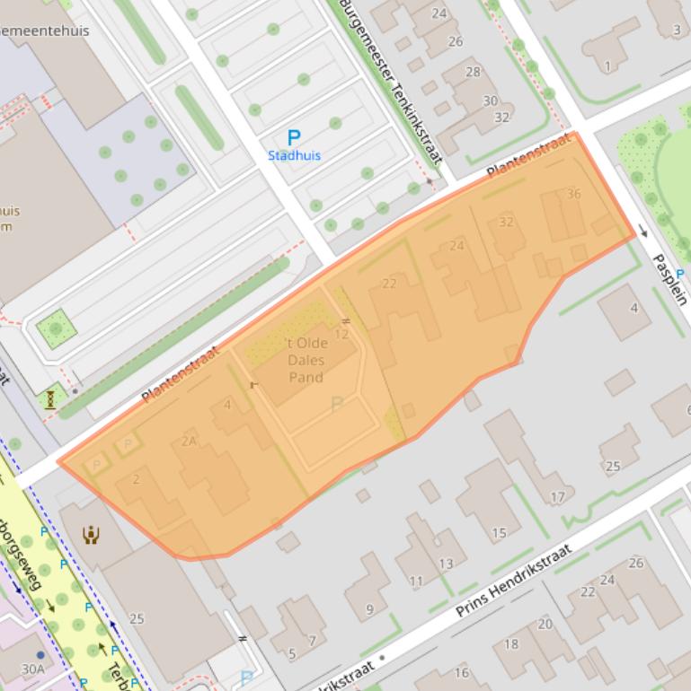 Kaart van postcodegebied 7001EZ.