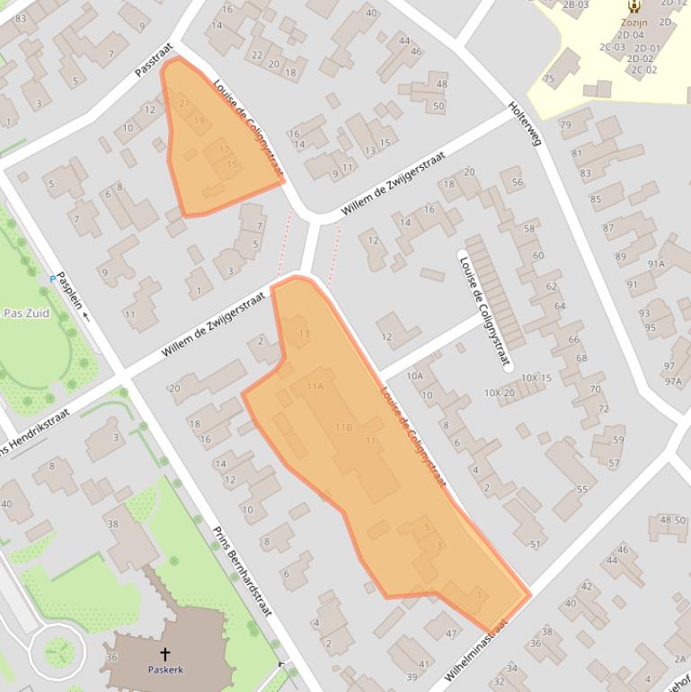 Kaart van postcodegebied 7001GD.