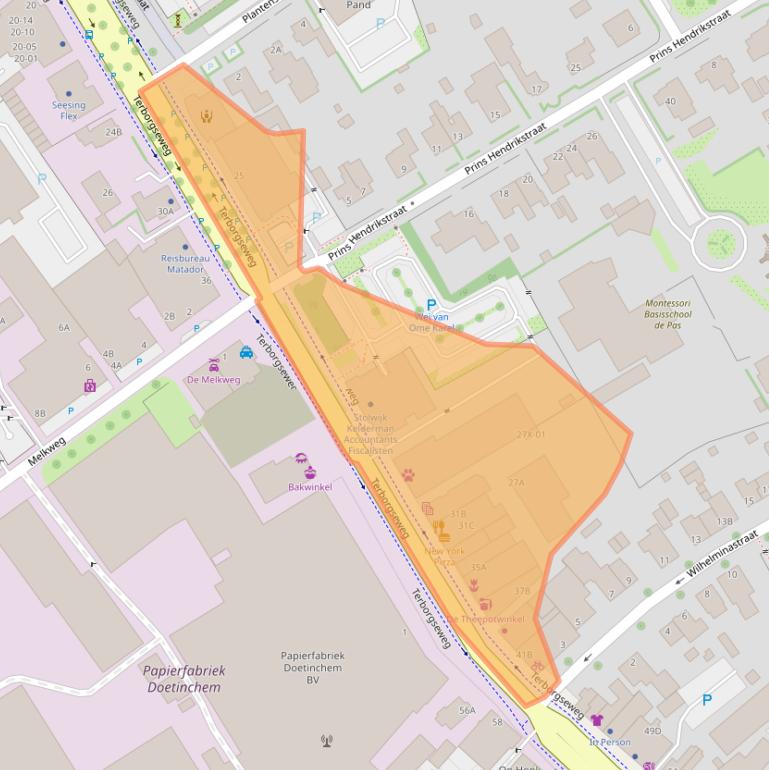 Kaart van postcodegebied 7001GM.