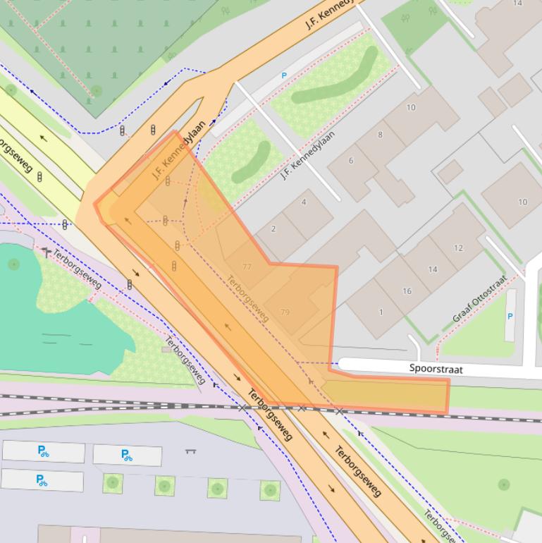 Kaart van postcodegebied 7001GP.