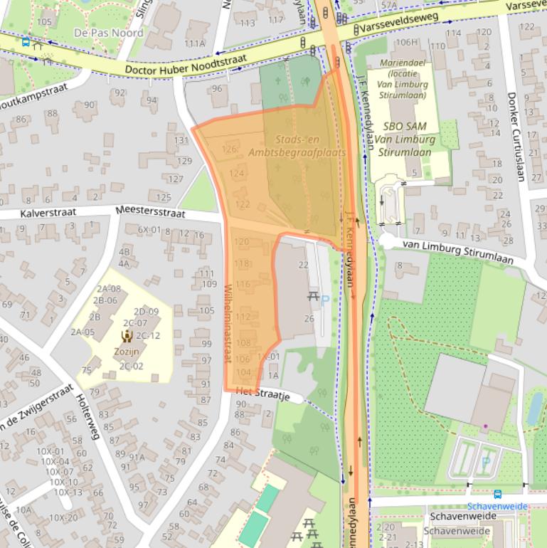 Kaart van postcodegebied 7001GZ.