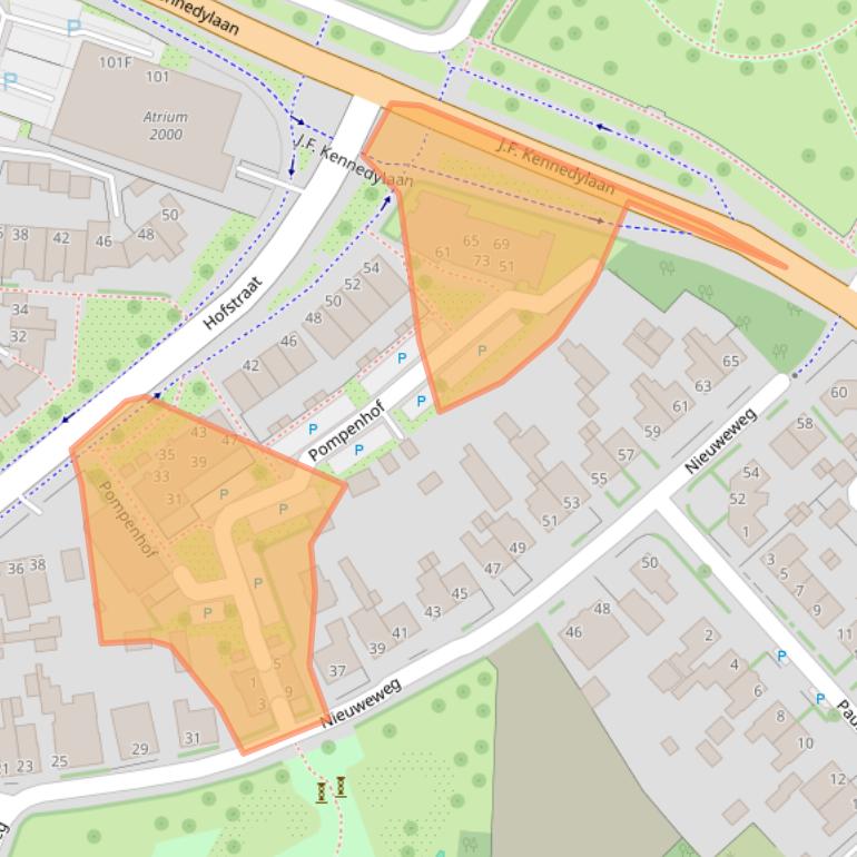 Kaart van postcodegebied 7001JA.