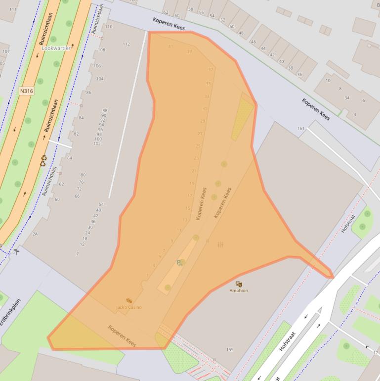 Kaart van postcodegebied 7001KH.