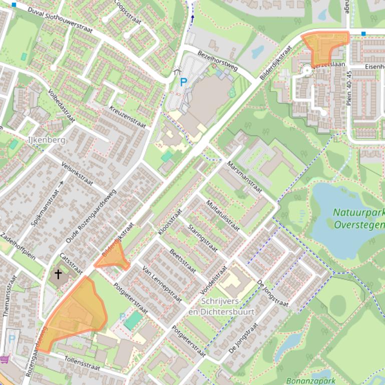 Kaart van postcodegebied 7002AB.