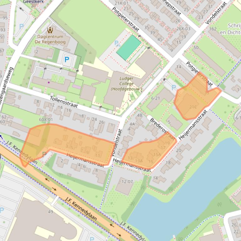 Kaart van postcodegebied 7002AD.