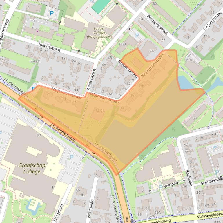 Kaart van postcodegebied 7002AG.