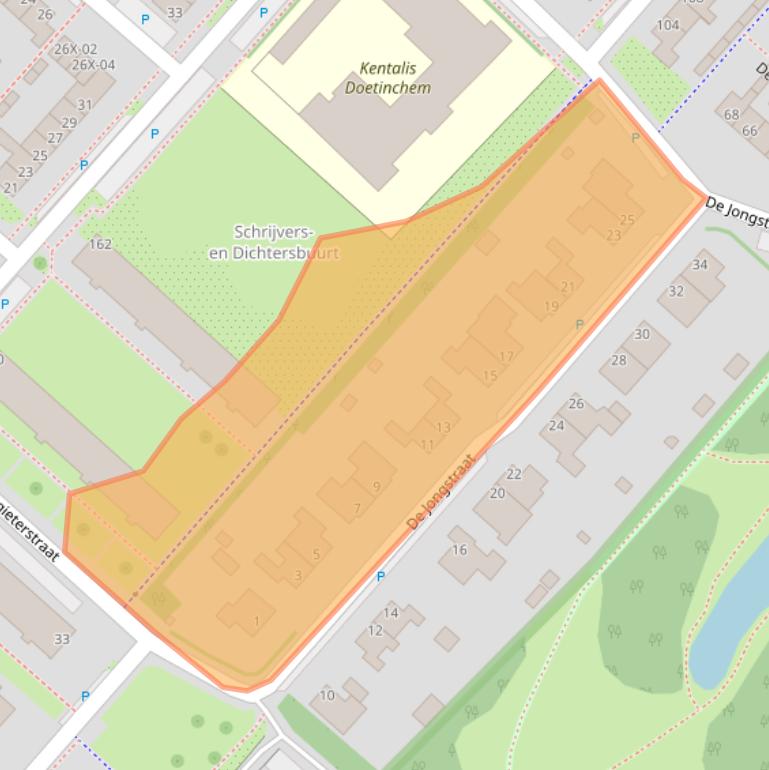 Kaart van postcodegebied 7002AH.