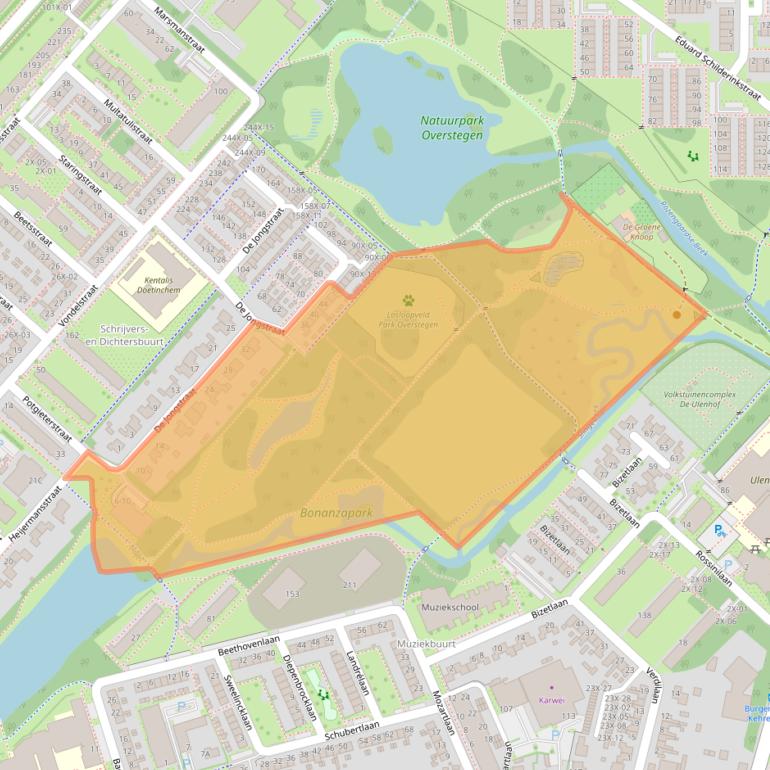 Kaart van postcodegebied 7002AJ.