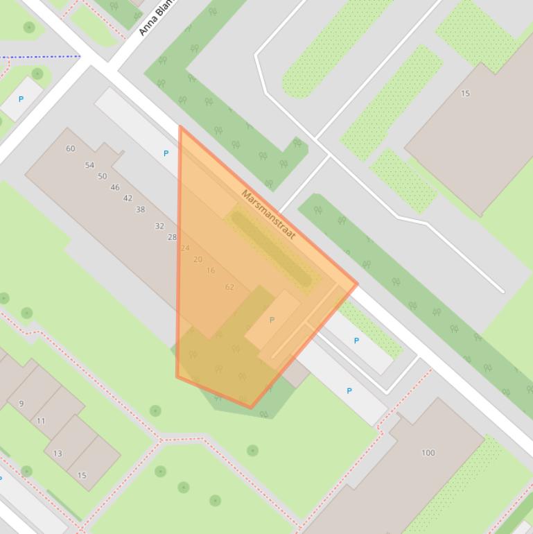 Kaart van postcodegebied 7002BA.