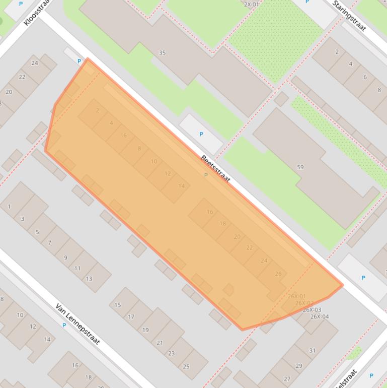 Kaart van postcodegebied 7002BL.