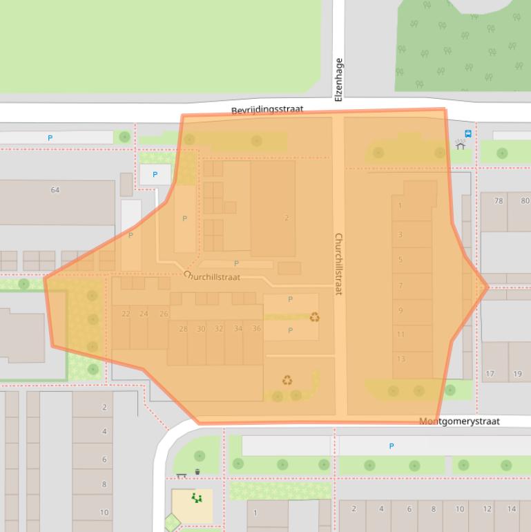 Kaart van postcodegebied 7002DM.