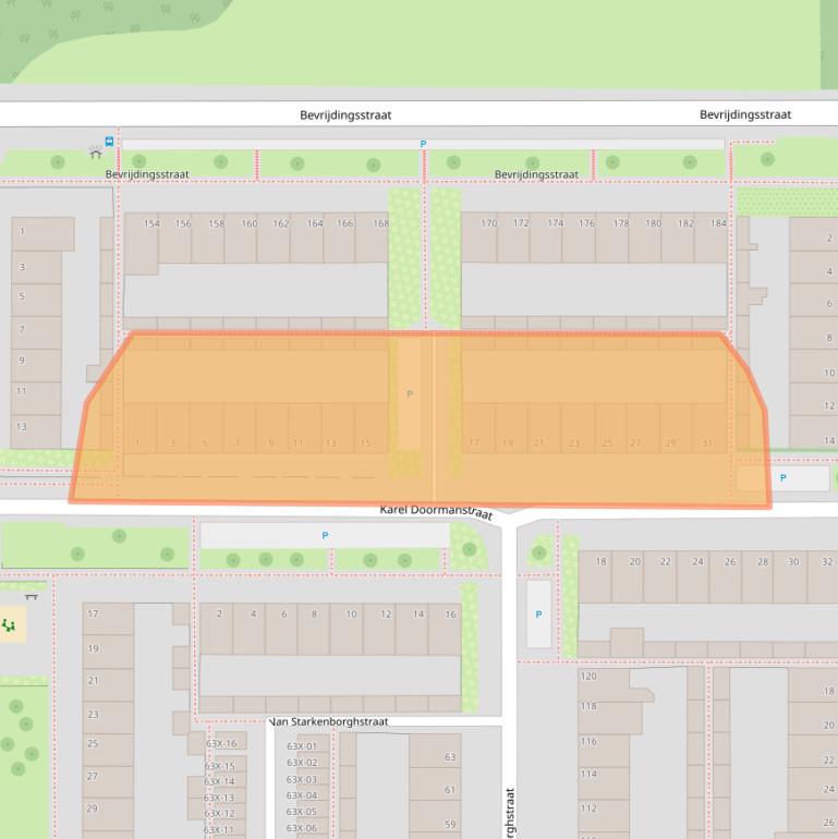 Kaart van postcodegebied 7002EB.