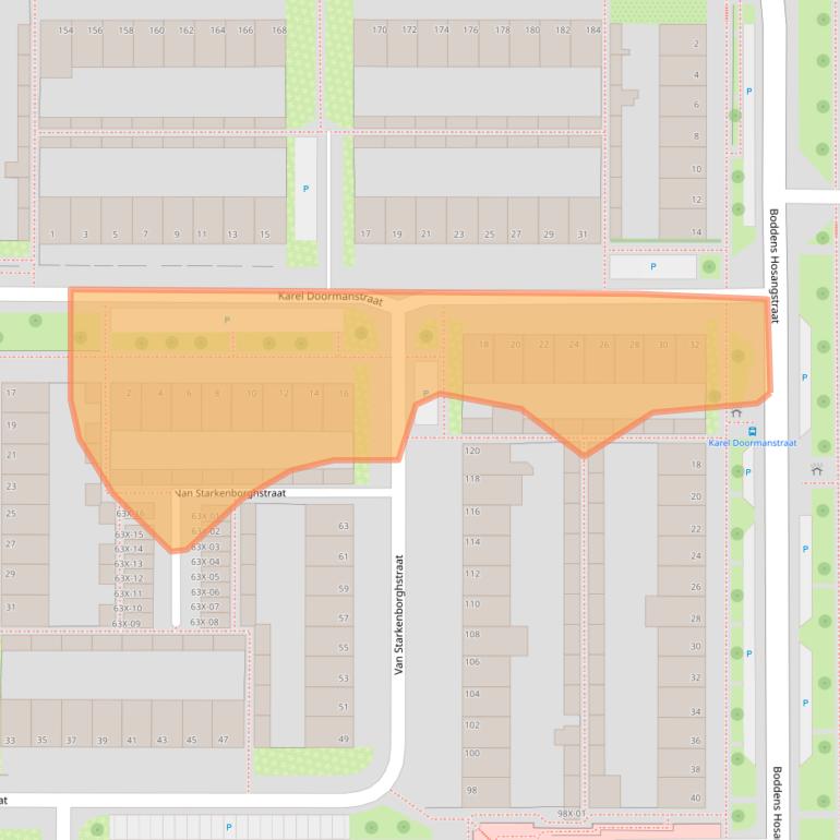 Kaart van postcodegebied 7002EC.