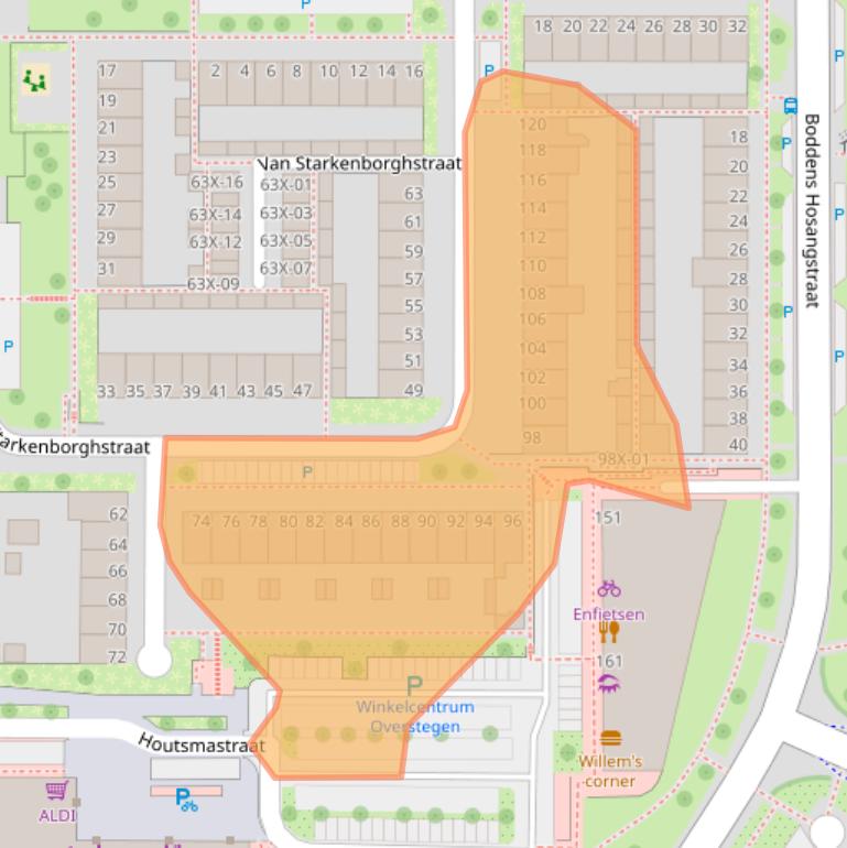 Kaart van postcodegebied 7002EH.