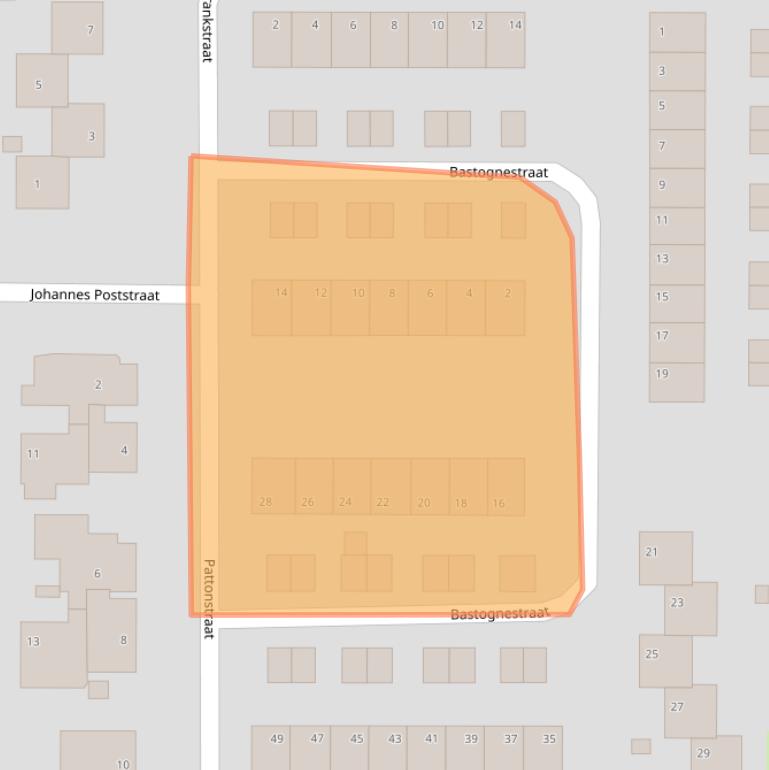 Kaart van postcodegebied 7002EP.