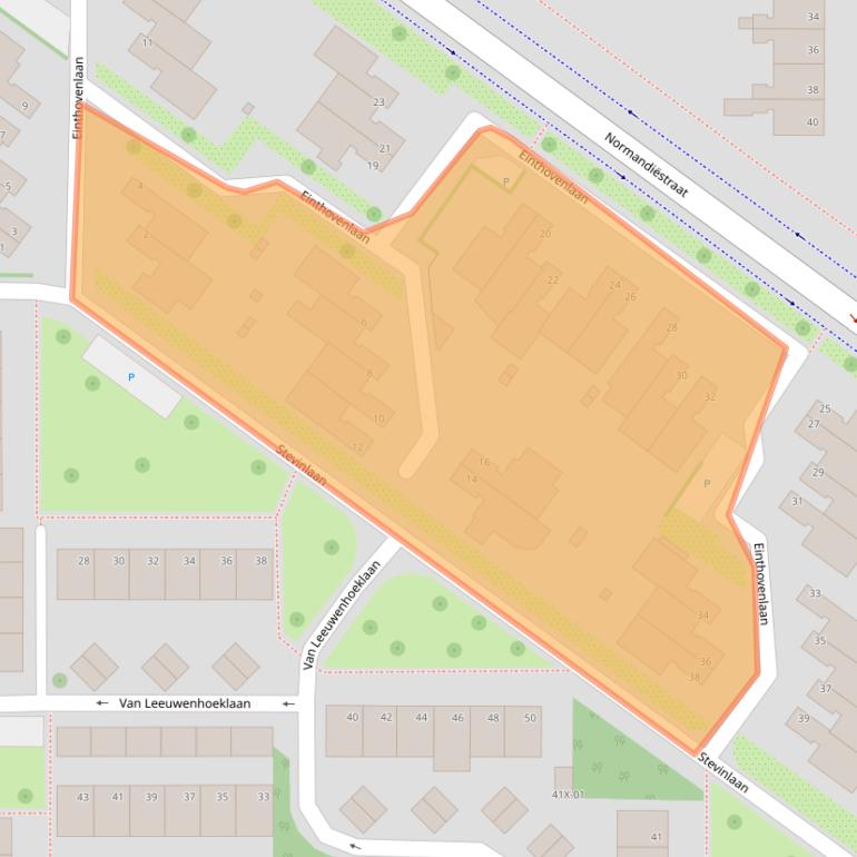 Kaart van postcodegebied 7002HG.