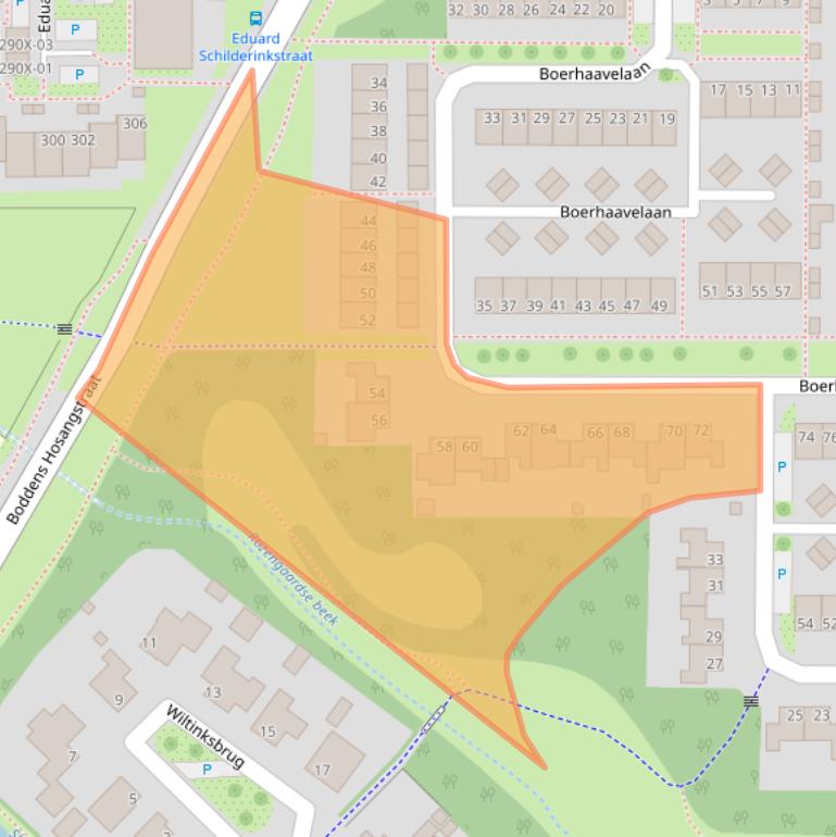 Kaart van postcodegebied 7002HX.