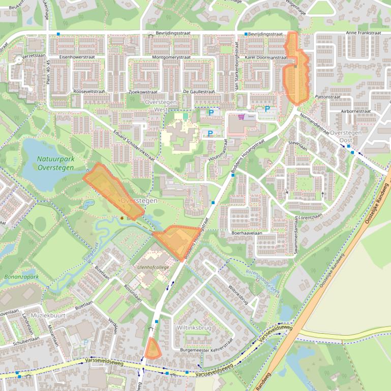 Kaart van postcodegebied 7002JA.
