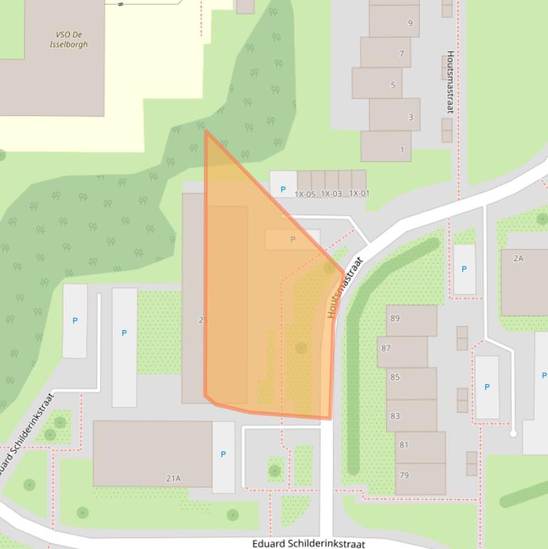 Kaart van postcodegebied 7002JC.