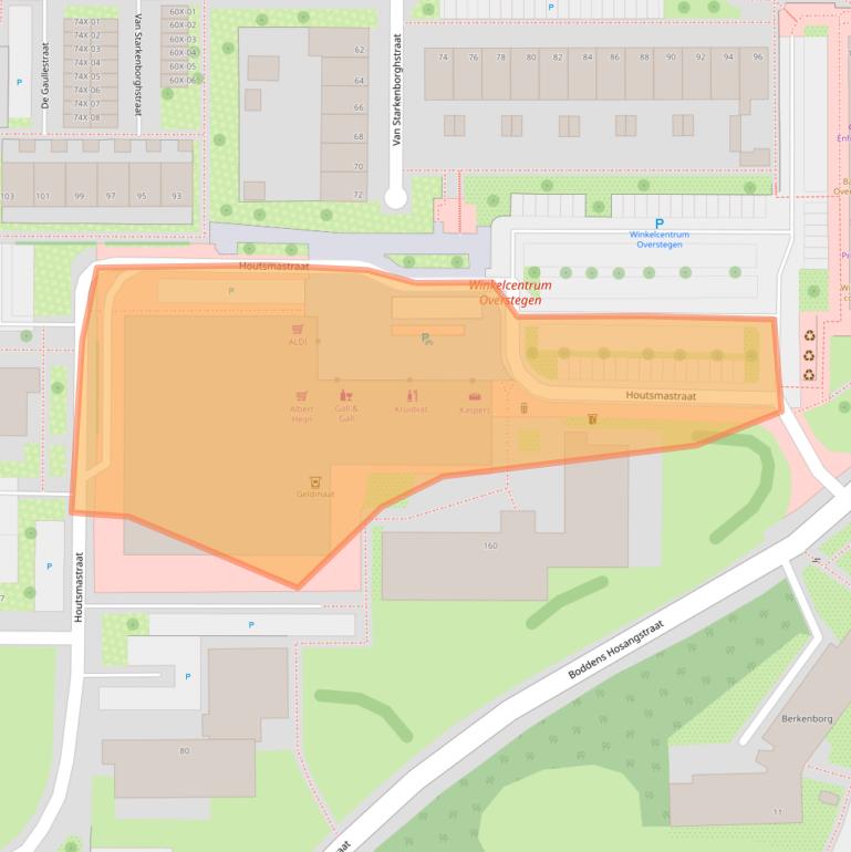 Kaart van postcodegebied 7002KK.