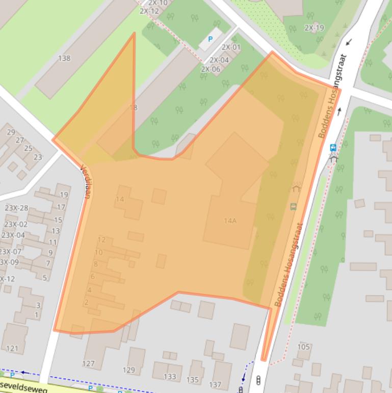 Kaart van postcodegebied 7002LN.