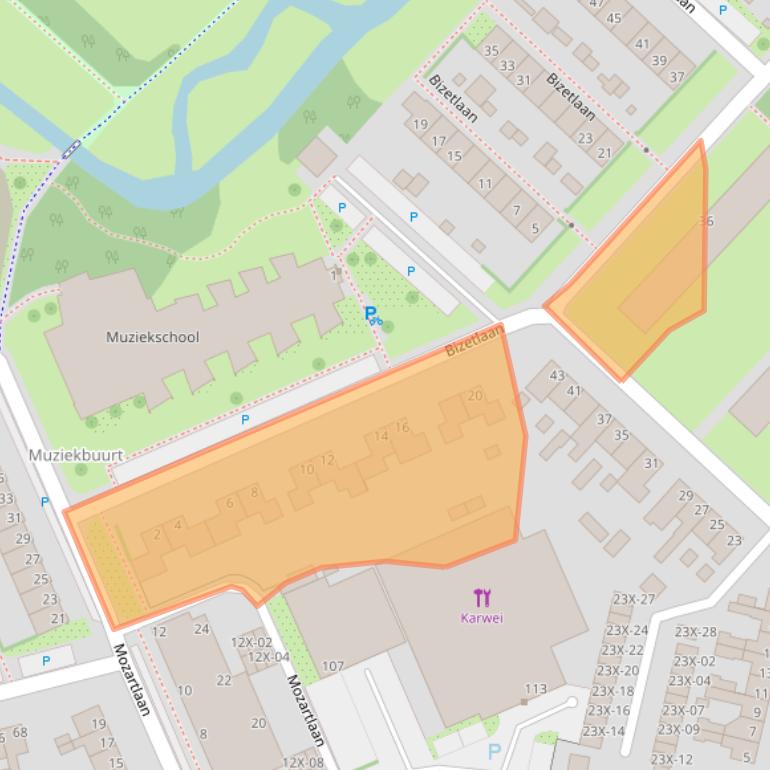 Kaart van postcodegebied 7002LX.