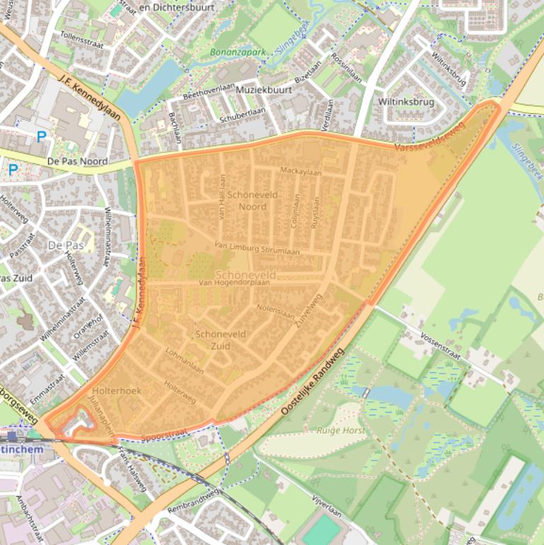 Kaartafbeelding, ingezoomd op postcodegebied 7003.