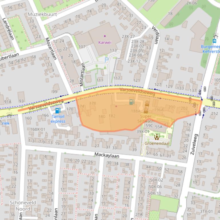 Kaart van postcodegebied 7003AD.