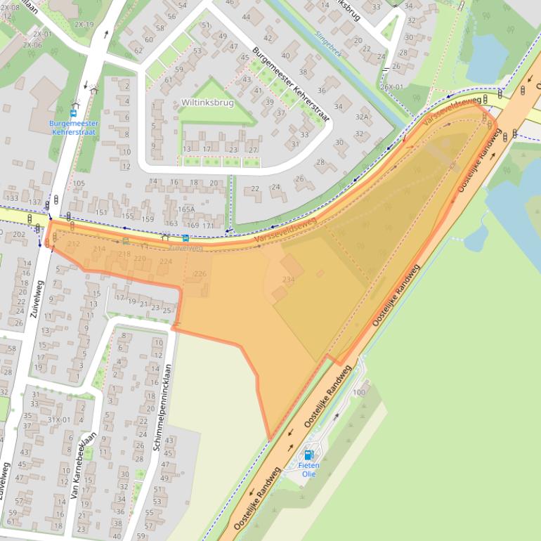 Kaart van postcodegebied 7003AE.