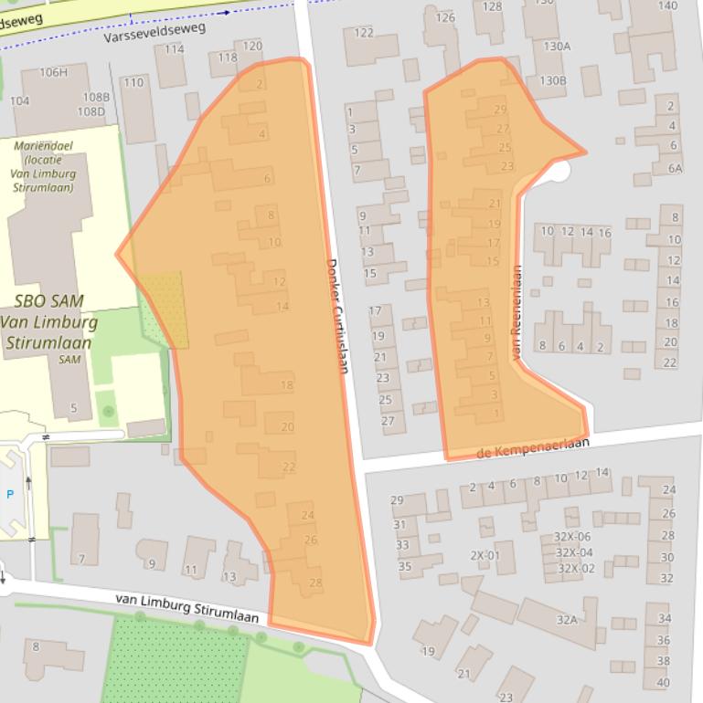 Kaart van postcodegebied 7003AH.