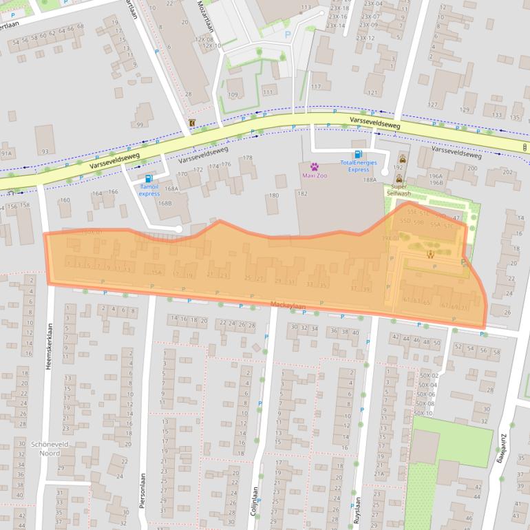 Kaart van postcodegebied 7003AS.