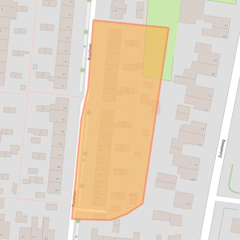Kaart van postcodegebied 7003BD.