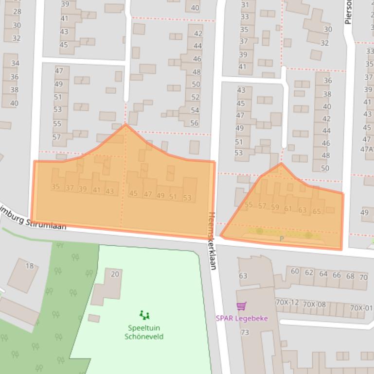 Kaart van postcodegebied 7003BH.