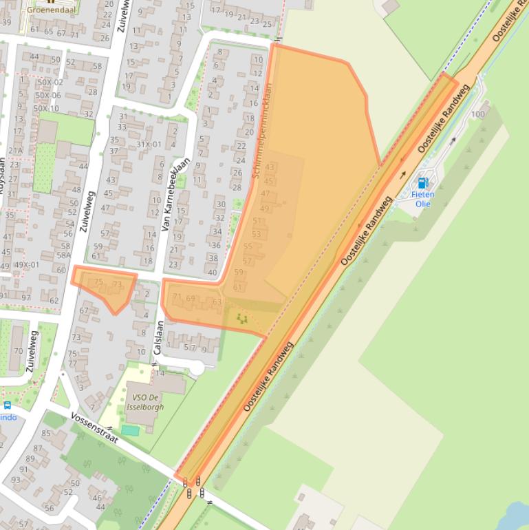 Kaart van postcodegebied 7003BW.