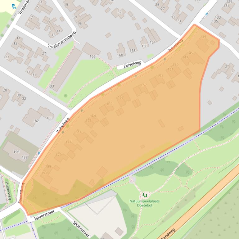 Kaart van postcodegebied 7003CE.