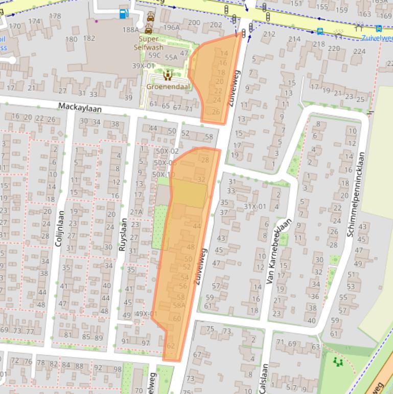Kaart van postcodegebied 7003CG.