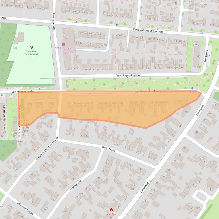 Kaart van postcodegebied 7003CW.
