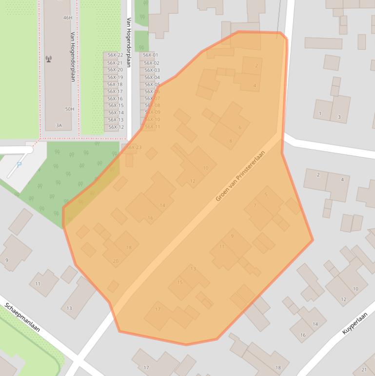 Kaart van postcodegebied 7003DA.