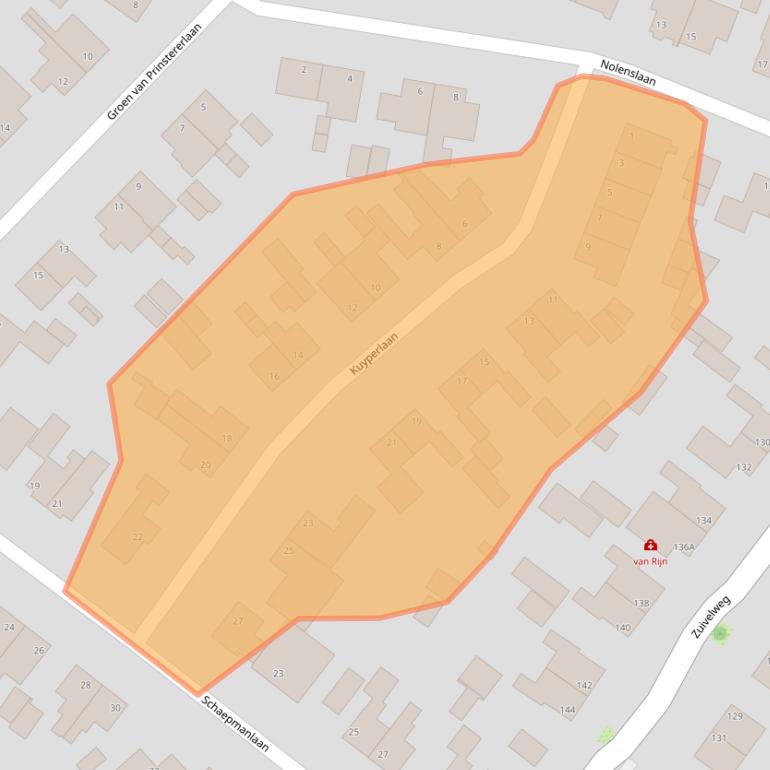 Kaart van postcodegebied 7003DC.