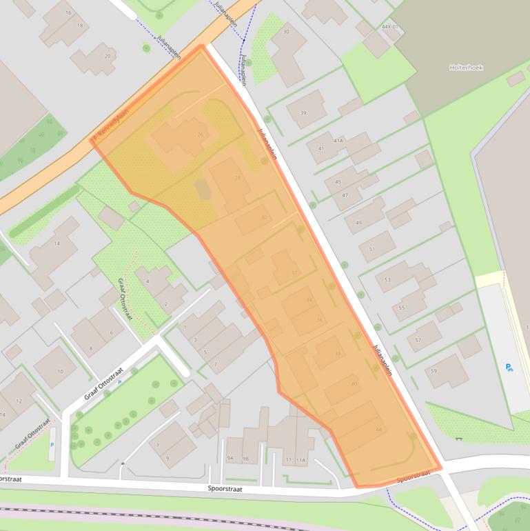 Kaart van postcodegebied 7003DW.