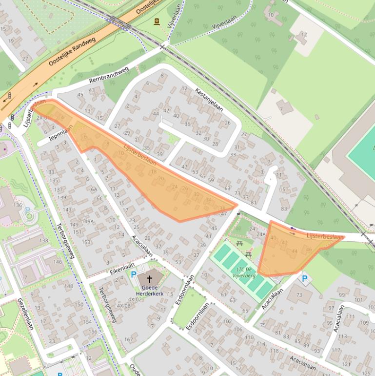 Kaart van postcodegebied 7004AH.