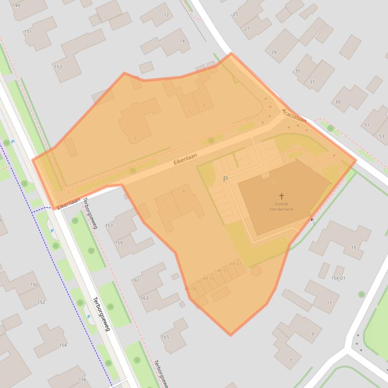 Kaart van postcodegebied 7004AX.