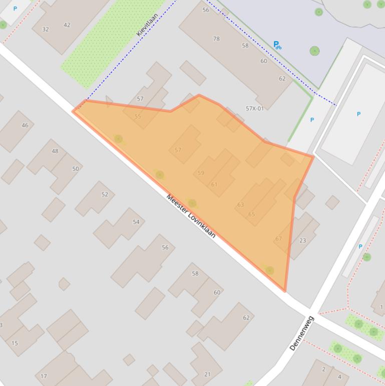 Kaart van postcodegebied 7004BH.