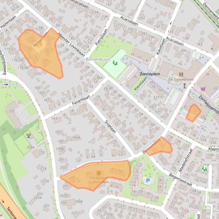 Kaart van postcodegebied 7004BS.